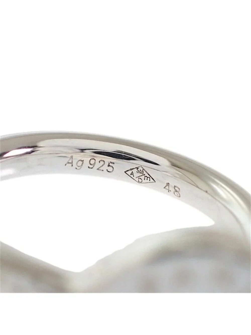 Hermes Voltige Ring 48 Vintage 925 Sterling Silver